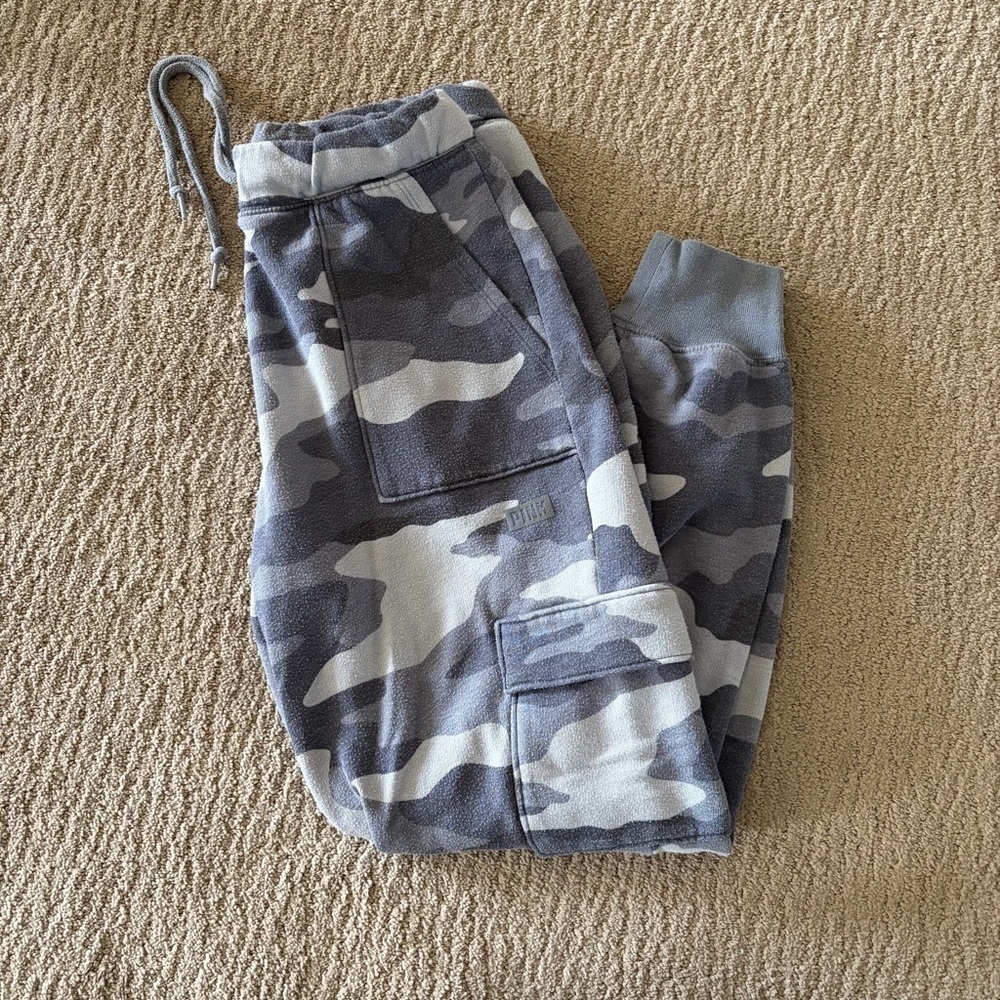 PINK VS Gray Camo Joggers